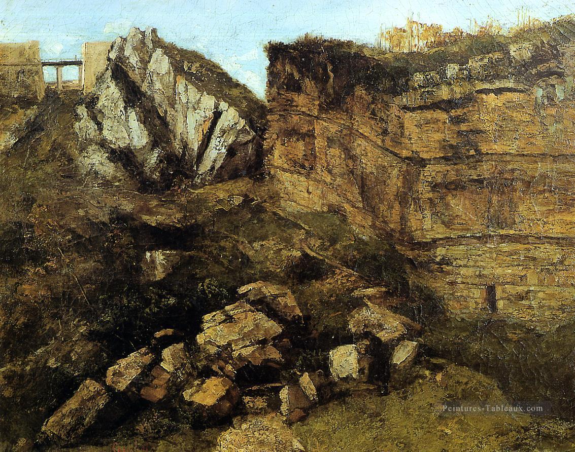 Roches effritées Réaliste peintre Gustave Courbet Peintures à l'huile
